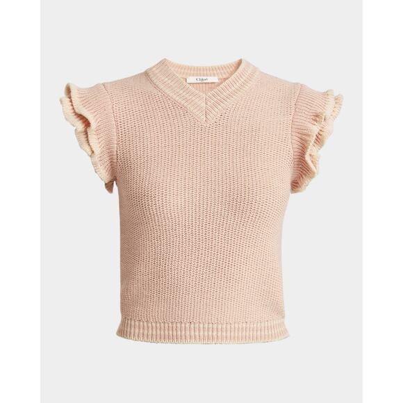 Chloe Short Sleeve Knit Top in Pinky Orange XS - Picture 9 of 9